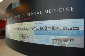Wall Mural of Havard School of Dental Medicine Timeline Graphic